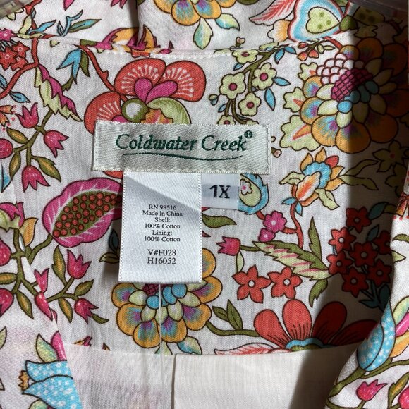 Coldwater Creek Blazer Linen Blend Button Collar Pockets Y2K 1X - Picture 5 of 9